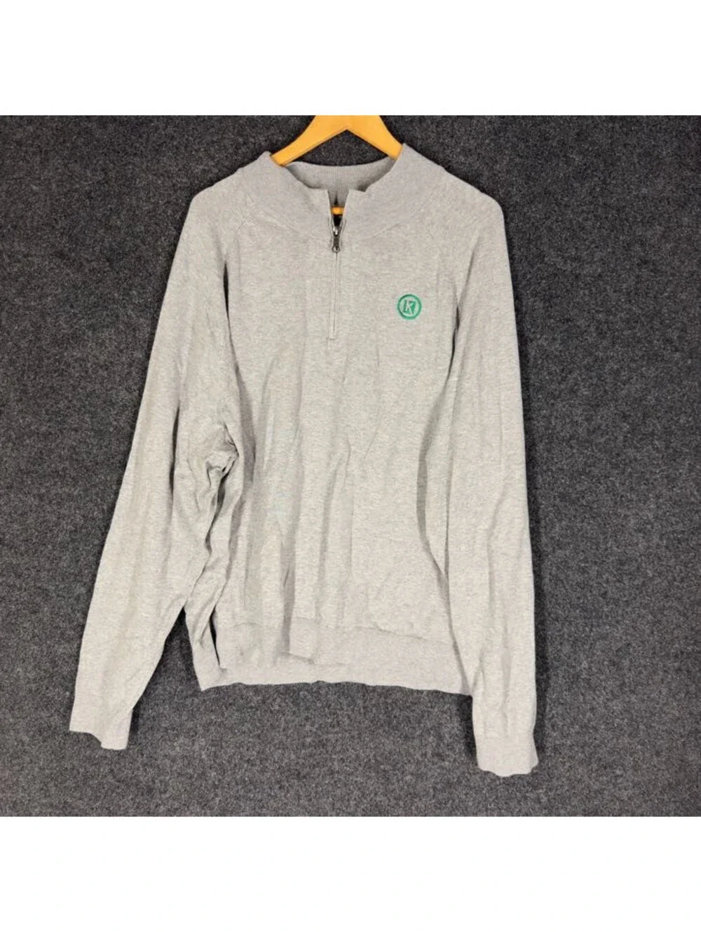 Brooks Brothers Sweater Pullover Men 4XL Gray Knit Zipper Long Sleeve Soft Cozy